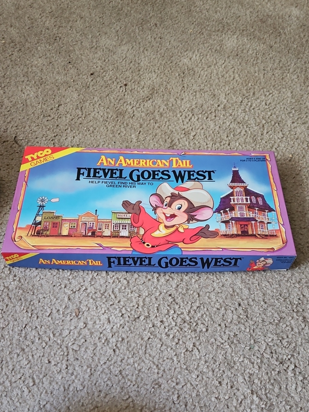 TYCO An American Tail: Fievel Goes West Board Game - Blue/Purple Box